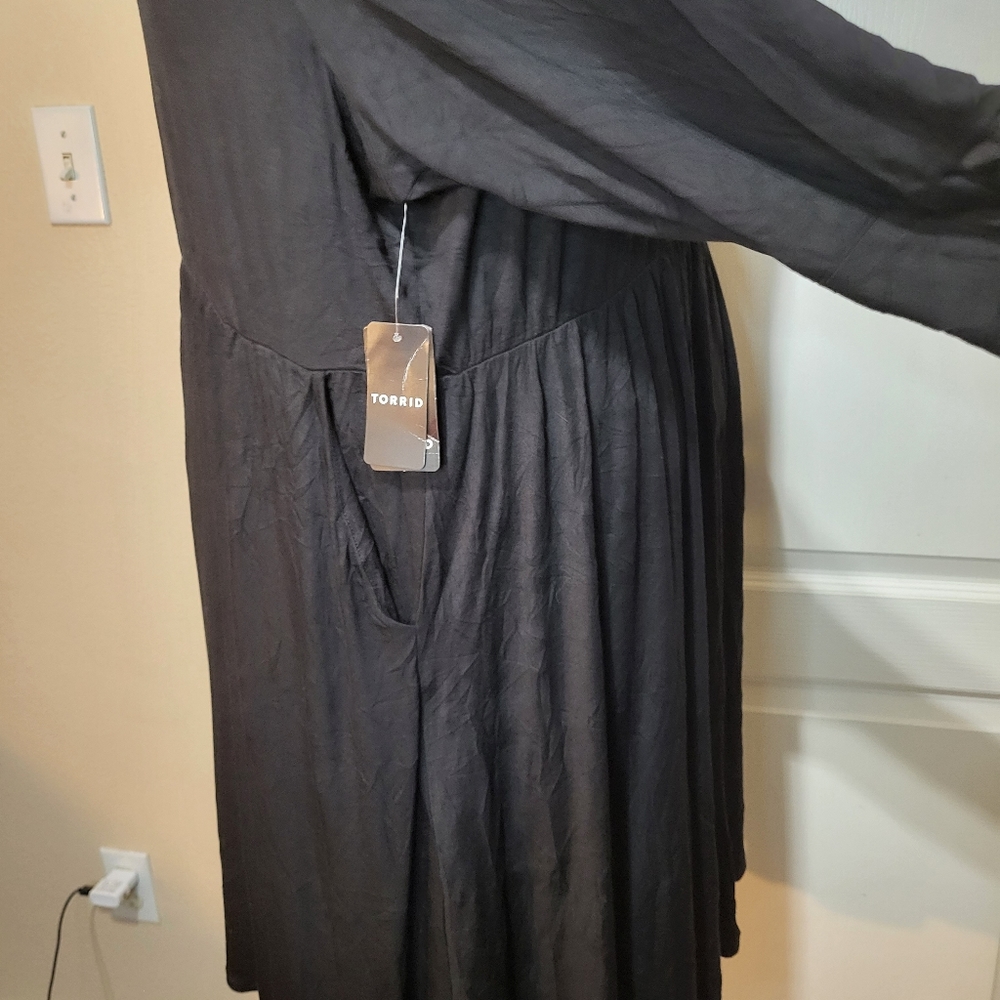 Torrid Super Soft Black Mock Midi Dress - Picture 10 of 13